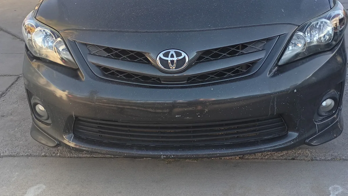Toyota Corolla with clearer headlights after restoration